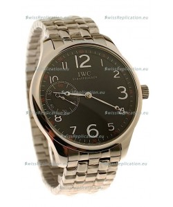 IWC Portugese Automatic Japanese Replica Watch in Black Dial