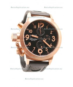 U-Boat Flightdeck Japanese Gold Replica Watch