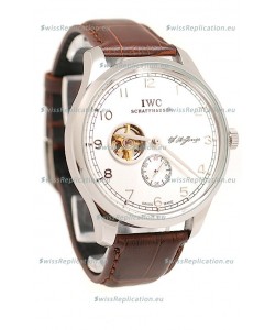 IWC Portuguese Regulateur Tourbillon Japanese Watch in Brown Strap