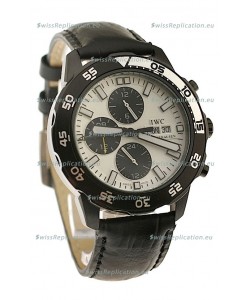 IWC Aquatimer Chronograph Japanese Replica PVD Watch in White Dial