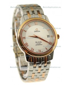 Omega Co-Axial Deville Japanese Rose Gold Watch in Roman Markers