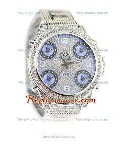 Jacob & Co Diamond Japanese Replica Watch in Light Blue Dial