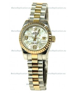 Rolex Datejust Floral Motif Ladies Swiss Replica Watch