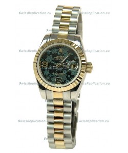 Rolex Datejust Floral Motif Ladies Swiss Replica Watch