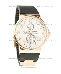 Ulysse Nardin Maxi Marine Chronometer Japanese Replica Rose Gold Watch