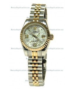 Rolex Datejust Floral Motif Ladies Swiss Replica Watch
