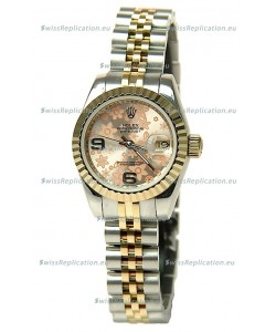 Rolex Datejust Floral Motif Ladies Swiss Replica Watch