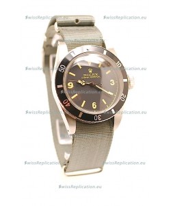 Rolex Submariner Swiss Watch Grey Nylon Strap Watch