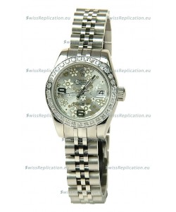 Rolex Datejust Floral Motif Ladies Swiss Replica Watch