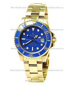 Rolex Submariner Swiss Replica Watch in Ceramic Bezel Gold Bezel