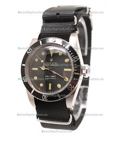 Rolex Submariner Swiss Watch Black Nylon Strap Watch