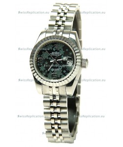 Rolex Datejust Floral Motif Ladies Swiss Replica Watch