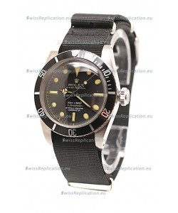 Rolex Submariner Swiss Watch Black Nylon Strap Watch