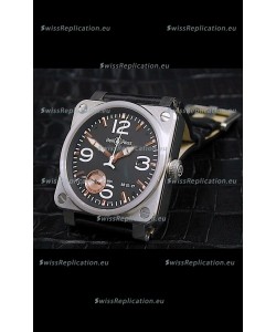 Bell and Ross BR013 97 Power Reserve Swiss Watch in Black Dial