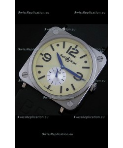 Bell & Ross Japanese Watch in Gold Ivory Dial