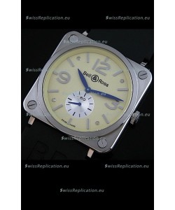 Bell & Ross Japanese Watch in Gold Ivory Dial