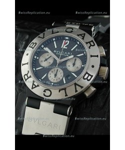 Bvlgari Fabrique en Suisse Swiss Replica Titanium Watch in Black Dial