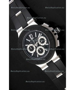 Bvlgari Diagono Swiss Replica Watch in Black Dial