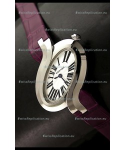 Delices De cartier Japanese Watch in Purple Strap
