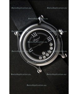 Chopard Happy Sport Japanese Replica Watch in Black Dial