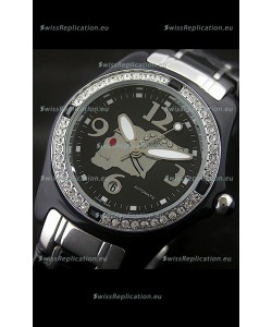 Corum Imitation Ceramics Japanese Replica Watch in Black Dial