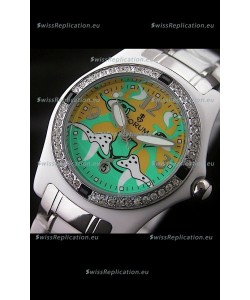 Corum Imitation Ceramics Japanese Replica Watch in Light Green & Yellow Dial
