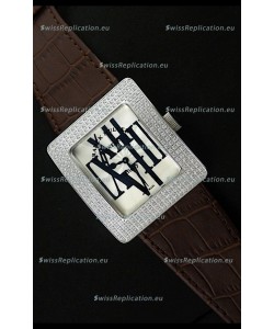 Franck Muller Geneve Infinity Japanese Special Watch in Brown Leather Strap