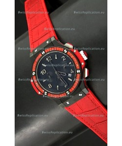 Hublot Big Bang All Black Edition Japanese Quartz Watch with Diamonds