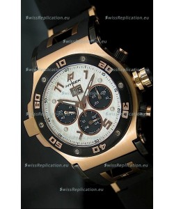 Hysek Abyss Explorer Steel Swiss Watch in Pink Gold Case