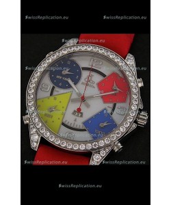 Five Time Zones Jacob&Co. Watch in Multicolour Dial