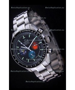 Omega Special Moon Sun Speedmaster Watch in Black Dial