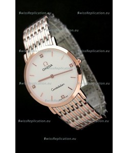 Omega Constellation Japanese Replica Rose Gold Watch