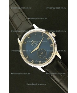 Omega DeVelie Co-Axial Chronometer Japanese Steel Watch in Dark Blue Dial