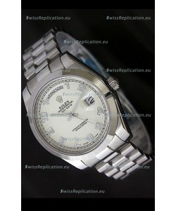 Rolex Day Date Japanese Replica Steel Watch in Arabic Markers