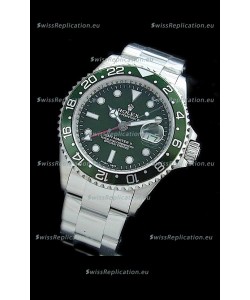Rolex GMT Master II Swiss Replica Steel Watch in Green Dial