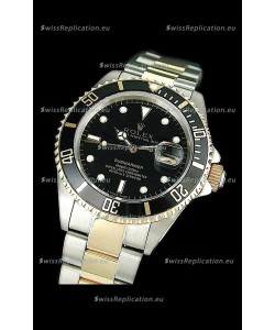 Rolex Submariner Japanese Watch in Black Bezel Two Tone Case