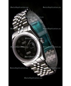 Rolex Datejust Japanese Replica Watch in Black Dial