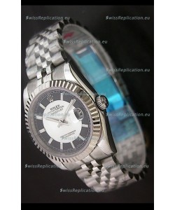 Rolex Datejust Oyster Perpetual Superlative ChronoMeter Replica Watch in Black & White Dial