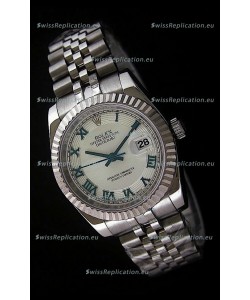 Rolex Datejust Mens Japanese Replica Watch in White Dial