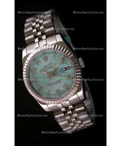 Rolex Datejust Mens Japanese Replica Watch in Light Blue Dial
