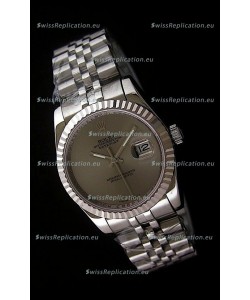 Rolex Datejust Mens Japanese Replica Watch in Grey Dial
