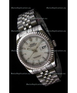 Rolex Datejust Mens Japanese Replica Watch in White Dial