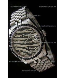 Rolex Datejust Mens Japanese Replica Watch in Leopard Dial