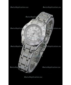 Rolex Datejust Ladies Swiss Replica Ladies Watch in Silver White Dial