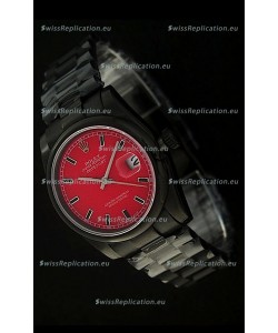 Rolex Datejust Japanese Replica PVD Watch in Red Dial
