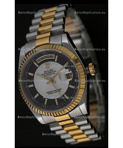 Rolex Day Date Just Japanese Replica Two Tone Gold Watch 