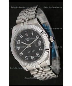 Rolex DateJust Japanese Replica Watch in White Arabic Hour Markers