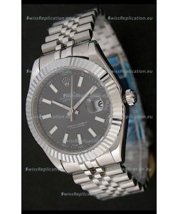 Rolex Datejust Japanese Replica Watch in Grey Dial