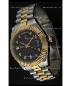 Rolex Datejust Japanese Replica Two Tone Yellow Gold Watch 