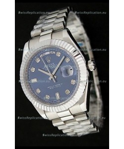 Rolex Oyster Perpetual Day Date Japanese Replica Watch in Dark Blue Dial
